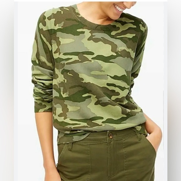 Lucky Brand Sweaters - J Crew Camouflage Teddie Sweater XL